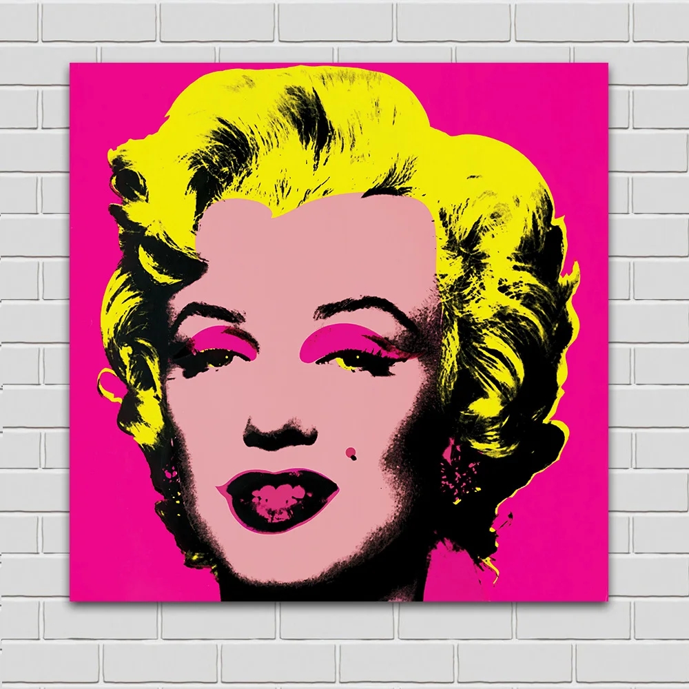JQHYART Marilyn Monroe Andy Warhol Pop Art фигурка гостиной Современная Настенная живопись картина