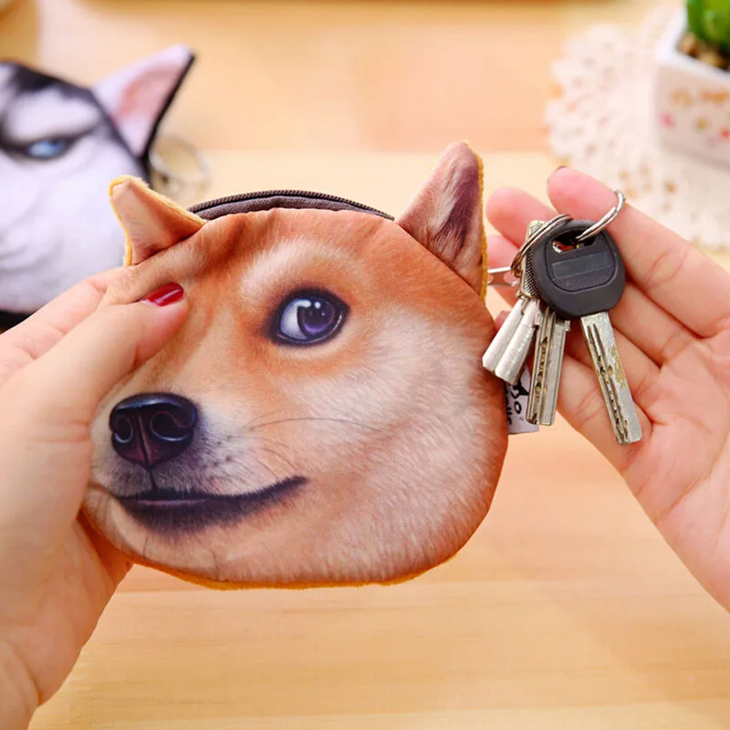 1 х милый Doge для собак креативный 3D держатель с рисунком кредитных карт чехол