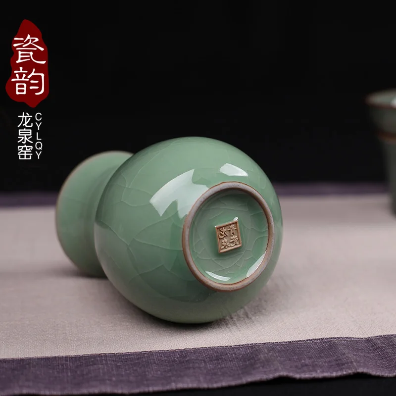 Ceramic Kiln Celadon Tea Tray Accessories Bamboo Kung Fu Set 6 Piece Suit S | Дом и сад