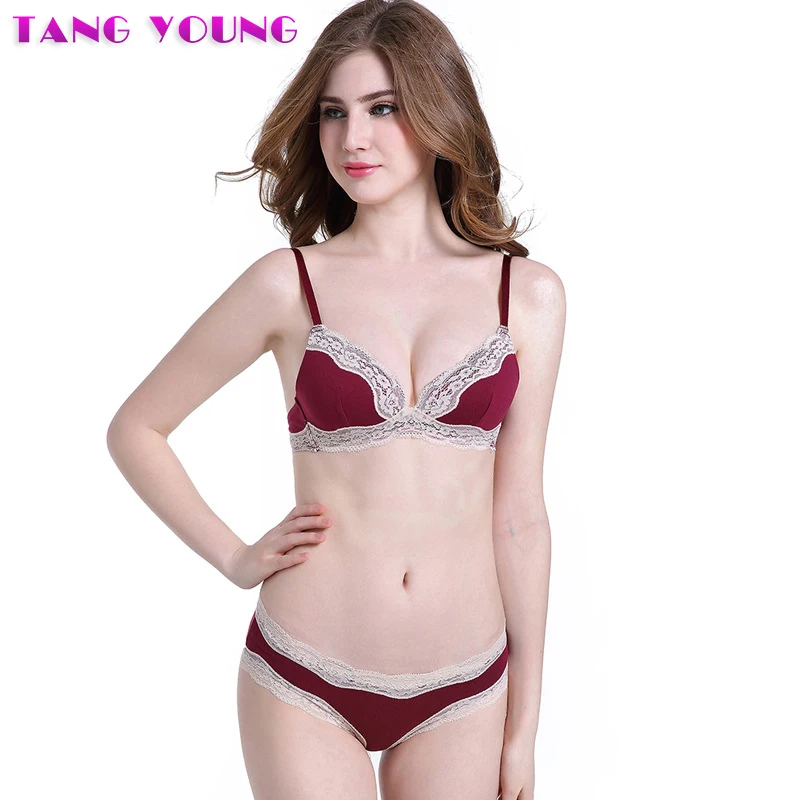 2019 Новый женский бюстгальтер короткий набор сексуальное нижнее белье хлопок пуш