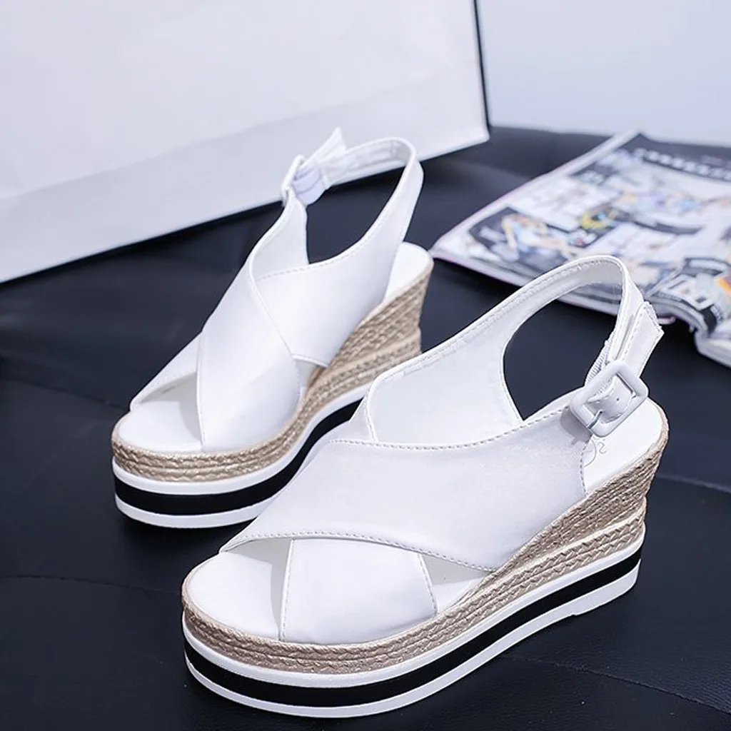 SAGACE/женские босоножки на танкетке Модные женские толстой подошве Летние с