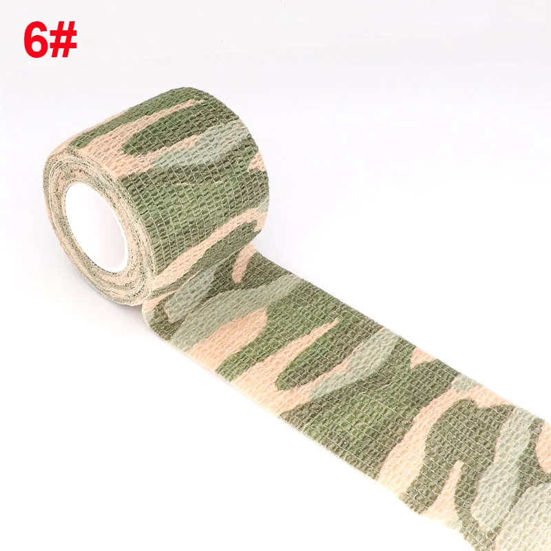 6 forest camouflage 4,5 м Хант Маскировка Elastoplast камуфляж эластичный Обёрточная бумага ленты самоклеящиеся Спорт протектор лодыжки до колена палец руки повязки - Цвет: 6 forest camouflage