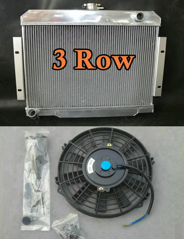 Radiator And 1 Fan Алюминий радиатора для 1970-1986 джип Willys Приглашаем посетить наших заказчиков выставку CJ серии CJ5 CJ6 CJ7 l6 V8 3,8/4,2/5.0L 232/258/304Cu 72 73 74 75 76 - Цвет: Radiator And 1 Fan