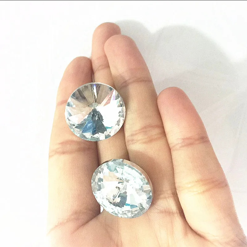 20 шт./лот мм акриловые стеклянные хрустальные пуговицы для обивки гвоздей