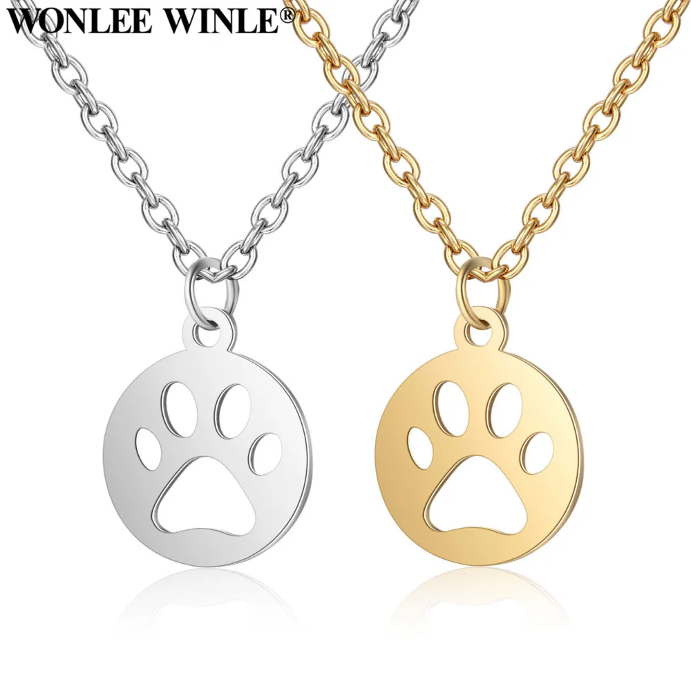 Wonlee Winle Золото Серебро Круглый кошки собаки в форме лап животных Прелести
