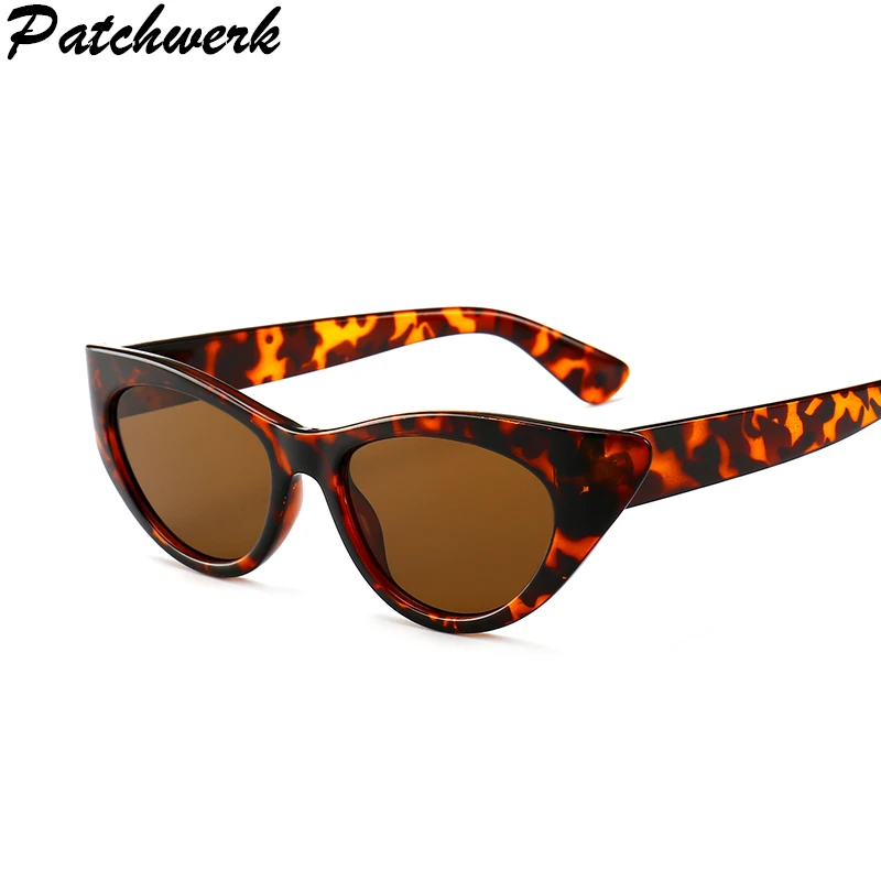 Женские солнцезащитные очки кошачий глаз с небольшой оправой стразы красный