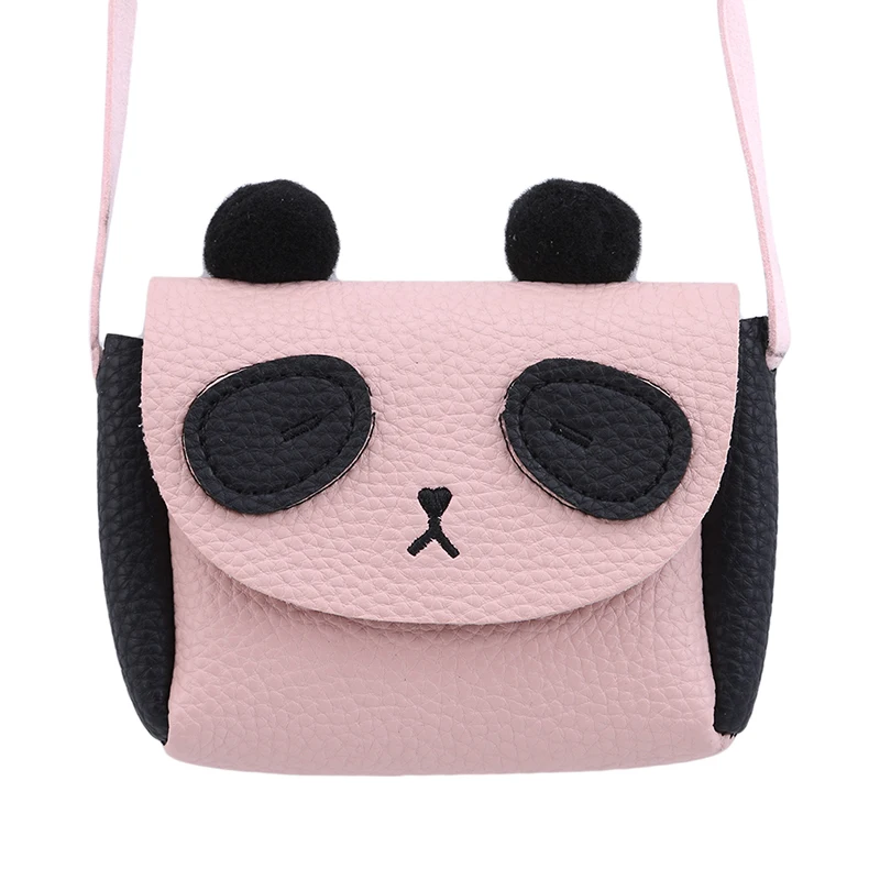 pink Модная женская сумка через плечо, кошелек, дизайн, панда, Детская сумка для девочки, длинный ремешок, сумка через плечо, Мультяшные детские сумки для телефона - Цвет: pink