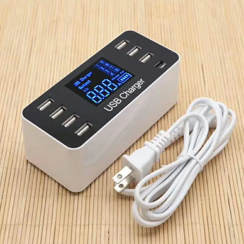 Розетка BEESCLOVER с 8 USB-портами и ЖК-дисплеем 5 В/8 А | Электроника