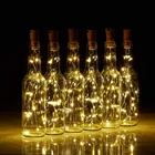 Xsky 10 шт. светильники в форме винных бутылок медная проволока сказочная гирлянда 75 см 1 м 2 м Питание от батареи праздничное освещение DIY Рождество Свадьба