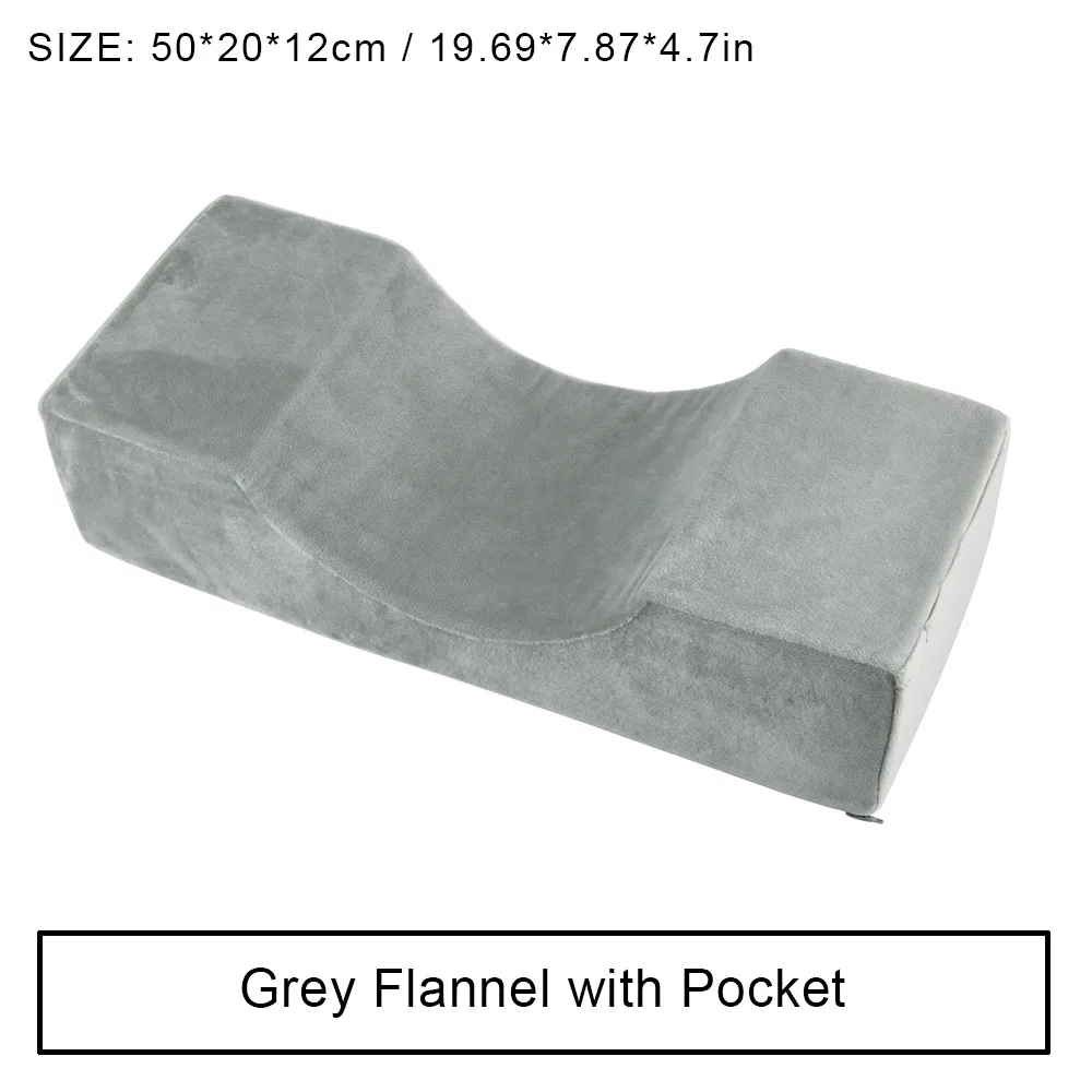Grey Flannel Pillow Подушка для наращивания ресниц, Прививка ресниц, кривые подушки, акриловая полка, органайзер, подставка для шеи, поддержка ресниц, чехол для подушки, инструменты для макияжа - Цвет: Grey Flannel Pillow