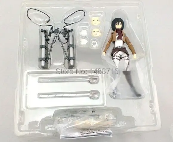 Новая фигурка Figma 203 # Mikasa Ackerman японское аниме комикс атака на Титанов 15 см экшн