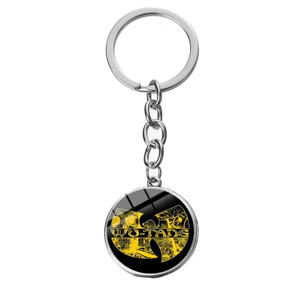 SONGDA буквенный принт WU TANG CLAN Logo брелок модный Wu Tang хип-хоп группа стеклянный купольный кулон брелок для любителей музыки Ювелирные изделия Подарки