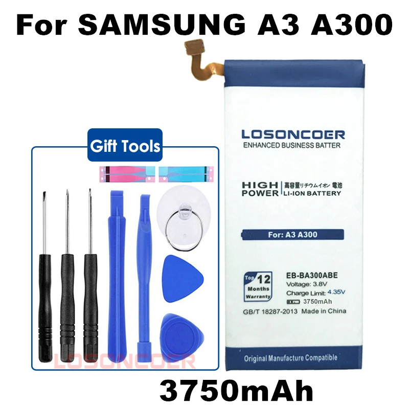 LOSONCOER 3750 мА/ч, EB-BA300ABE для Samsung Galaxy A3 A3009 A300 A3000 A300X A300H A300F A300G/M/FU Батарея+ быстрое поступление