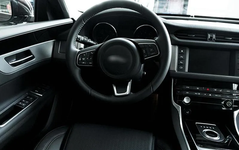 Хромированные аксессуары для интерьера чехол на руль отделка блестками Jaguar XE/XF/F
