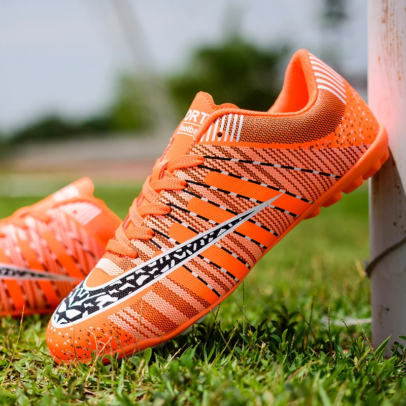 Оригинальные мужские футбольные бутсы тренировочные длинные шипы AG FG детские