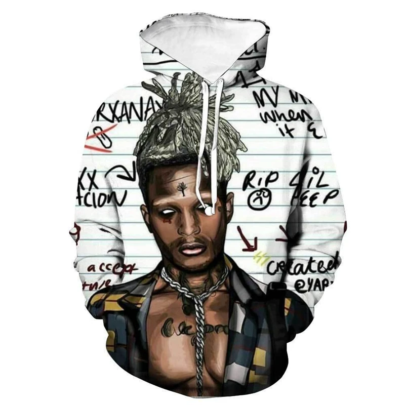 Мода XXXtentacion Мужская 3D печать Толстовка Harajuku повседневная спортивная толстовка |
