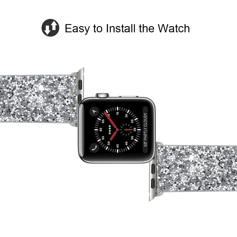 Кожаный ремешок для Apple Watch кожаный ремешок 42 мм 44 мм 38 мм для Apple Watch Наручные часы на кожаном ремешке ремешок Синий для женщин