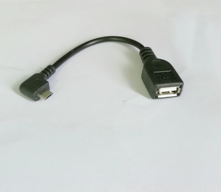 4 шт./лот бесплатная доставка прямой угол микро USB к гнезду otg кабель|usb to usb female|angled