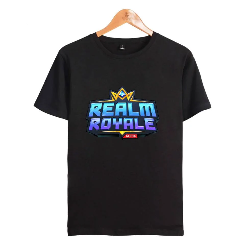 Футболка Realm Royale хит продаж летняя хлопковая футболка с коротким рукавом для игры