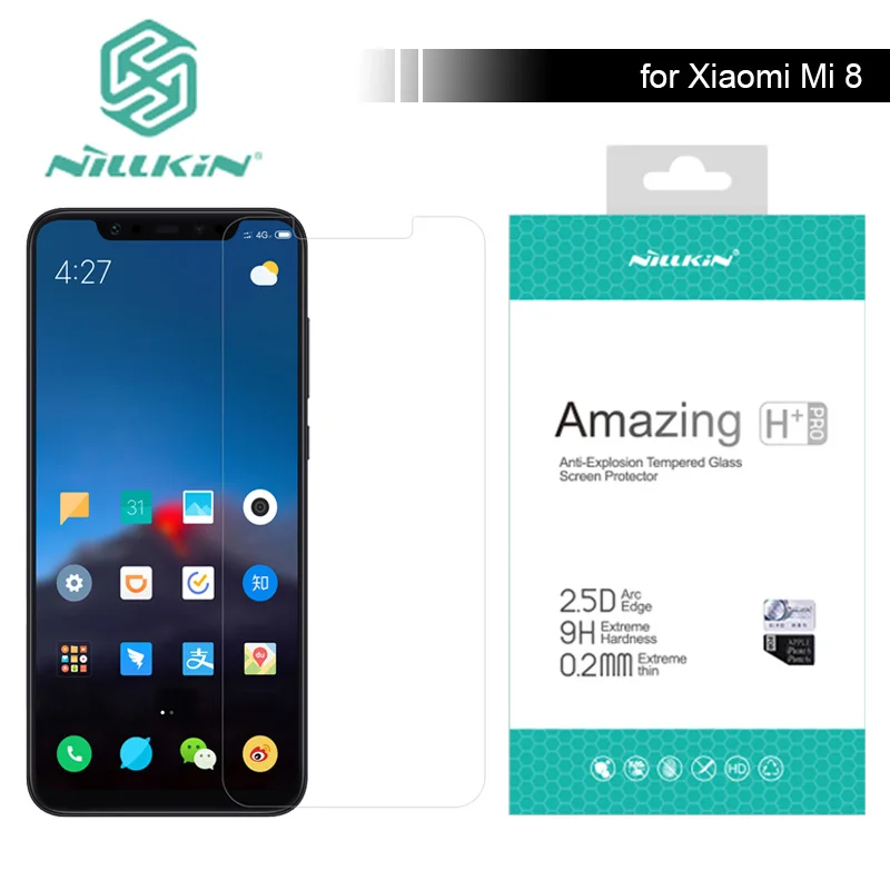

Стекло Nillkin для Xiaomi Mi 8 9h/ч + Pro Xiaomi M8, закаленное стекло, защита экрана 0,2 мм для Xiaomi Mi8, стекло Nilkin