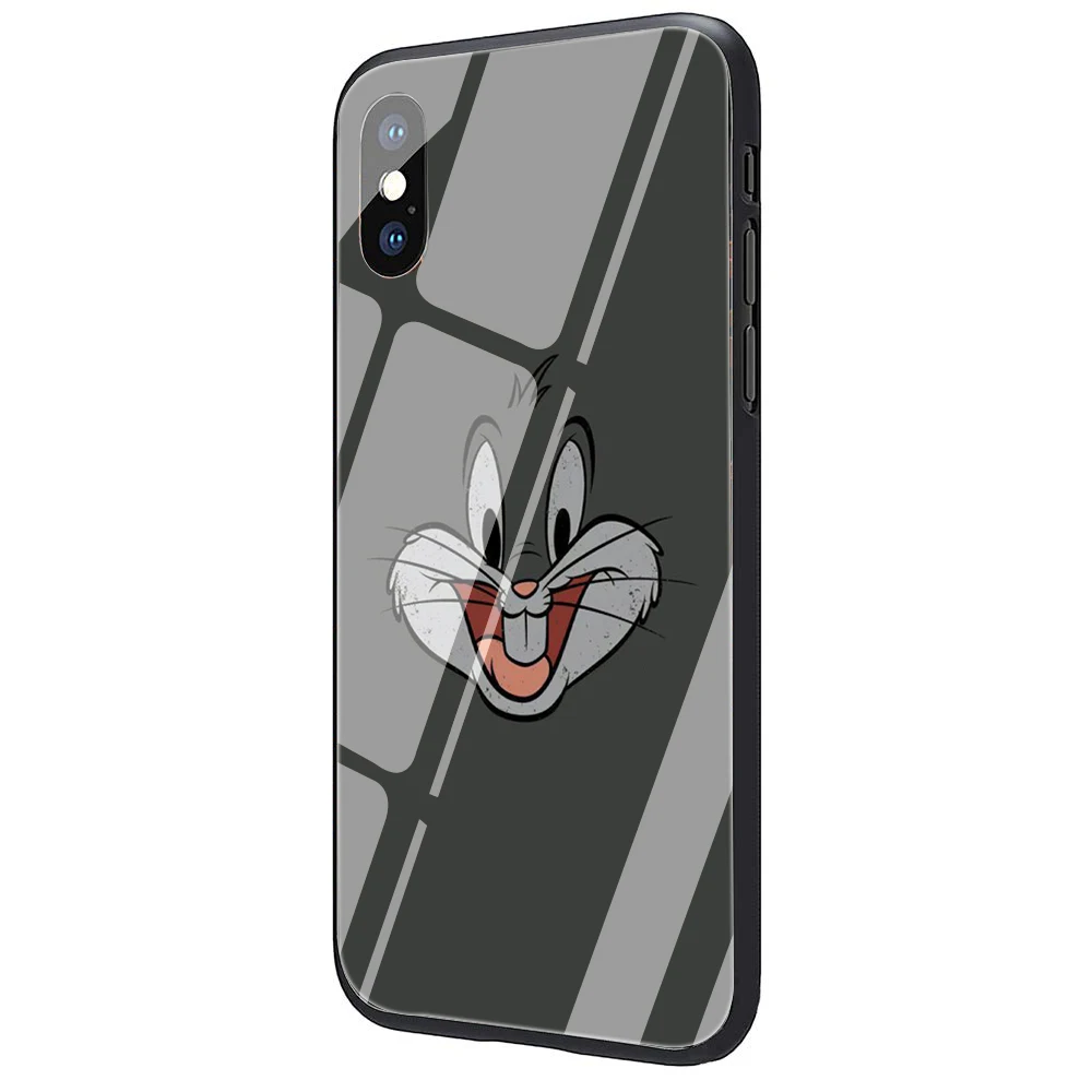 Чехол из закаленного стекла с мультяшными багами Банни для iphone 5 5s 6 6s Plus 7 8 Plus X XR XS 11 Pro Max - Цвет: G9