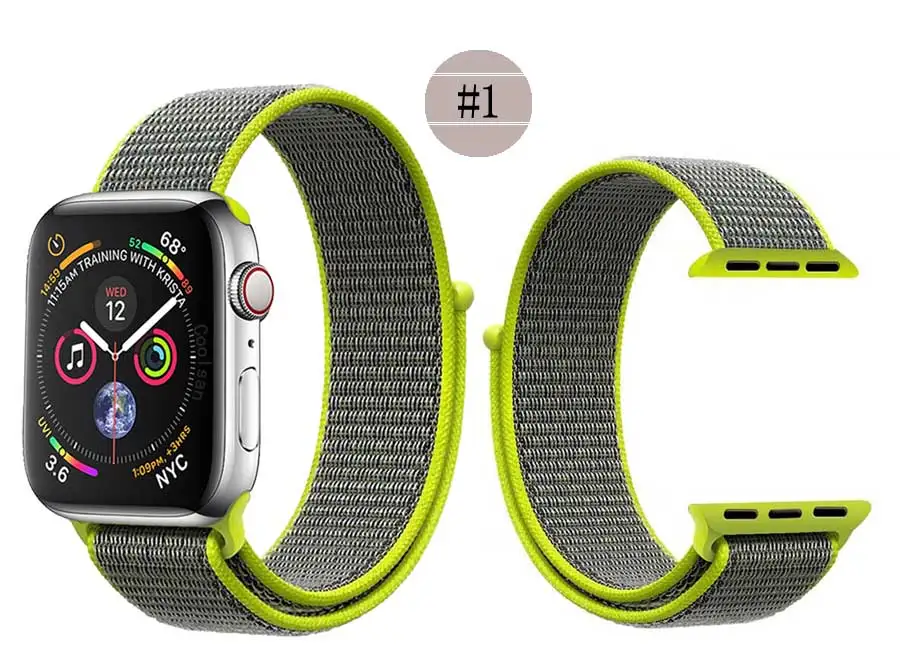 Для мужчин и женщин 38 мм 42 мм 40 мм 44 мм ремешок для apple watch серии 1 2 3 4 тканый нейлоновый ремешок для iWatch 4 цветной узор браслет