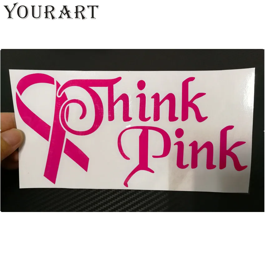 Yourart 7 9 &quotThink Pink автомобильные аксессуары наклейки мотоциклетная Виниловая