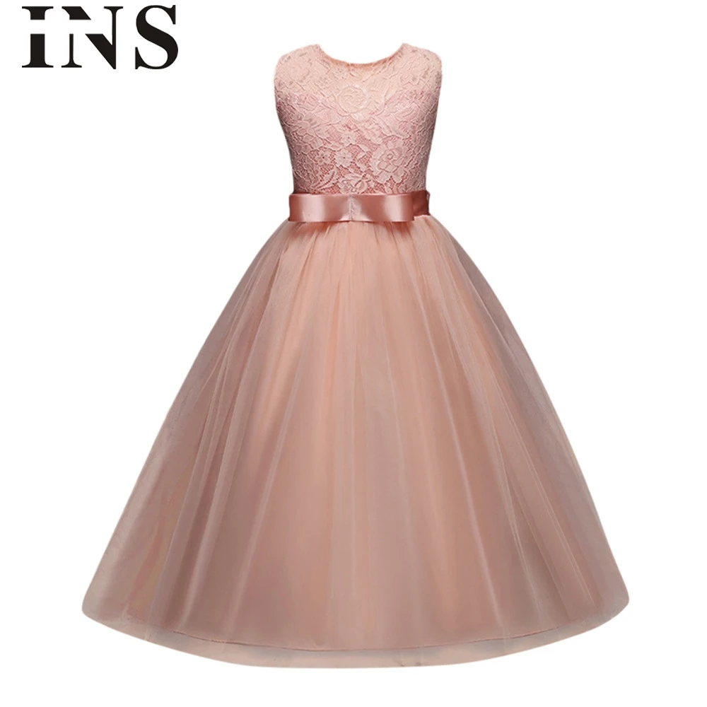2018 new fashion Flower Kids Girl Dress Princess Formal Pageant Holiday Wedding Bridesmaid for children L1116 | Детская одежда и