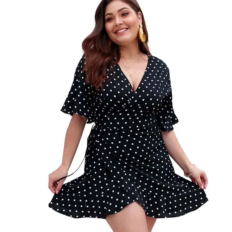 Женское летнее платье с коротким рукавом большие размеры | Женская одежда