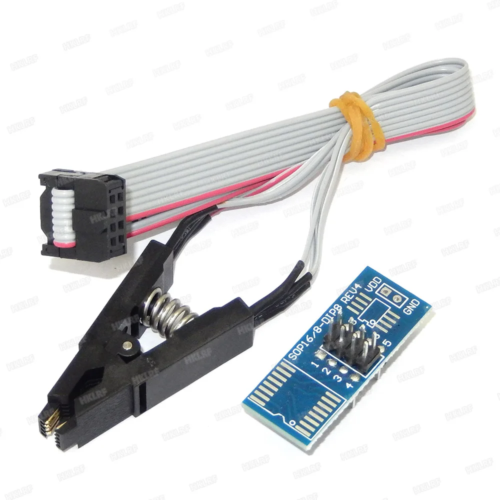 CH341A программист биос + SOIC8 SOP8 тестовый зажим 1 8 в адаптер для Iphone 150mil 24 25 серия EEPROM