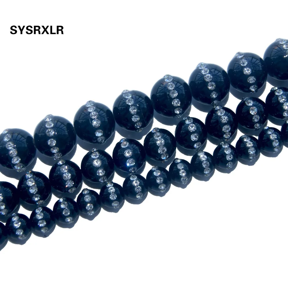 

Free Shipping AAA+ High-Quality Black Onyx Agat Natural Stone Beads For Jewelry Making Diy Bracelet Necklace 6/8/10 MM Strand