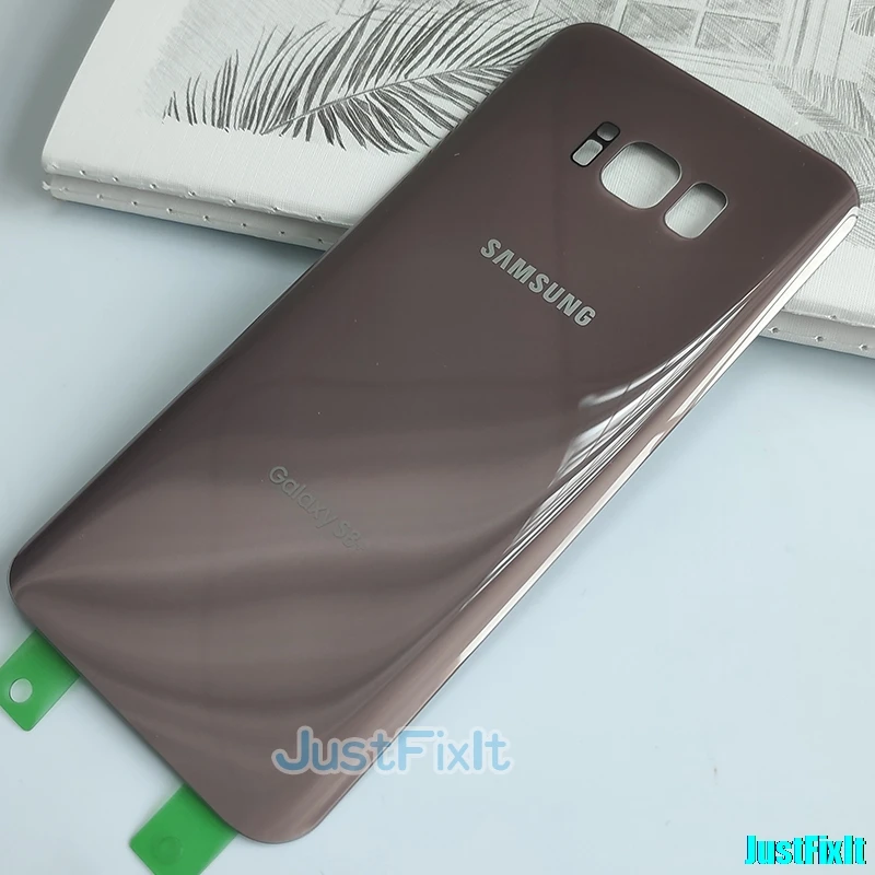 Pink Чехол на заднее стекло для SAMSUNG Galaxy S8 S8 plus G955f G955U G950F G950A G950 задняя крышка на батарейку - Цвет: Pink
