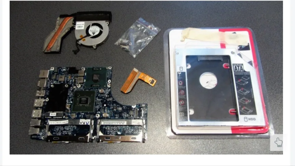 A1181 материнская плата с системой охлаждения и кабелем sata caddy для Apple Macbook A1181 13 дюймов 2009 год
