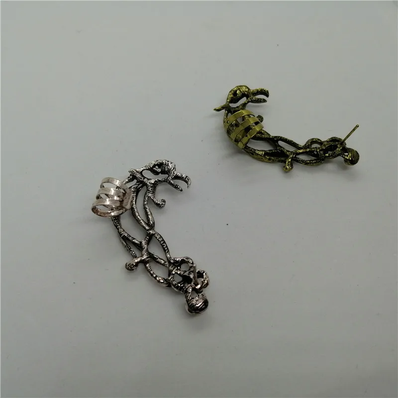 5Piece Punk hollow out eagle stud earring ear cuff for woman man vintage silver bronze openwork bird punk jewelry gift | Украшения и