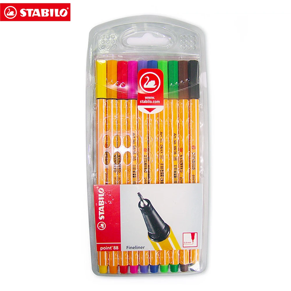 

Stabilo Point 88 Pen Gel Pen Wallet Set Micron Liner Fiber Color Sketch Pens Colores Drawing Stylo Gel Canetas Gel Jel Kalem