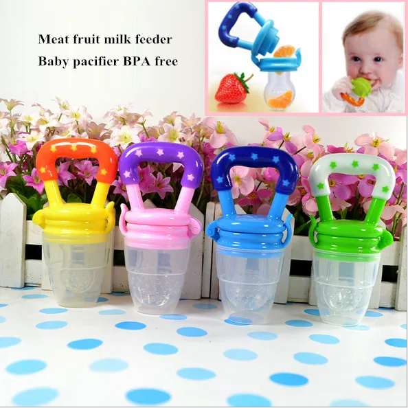 Funny pacifiers silcone baby pacifier fresh food feeder feeding nipple dummy fruits nibbler soother bottle clip chain bpa free