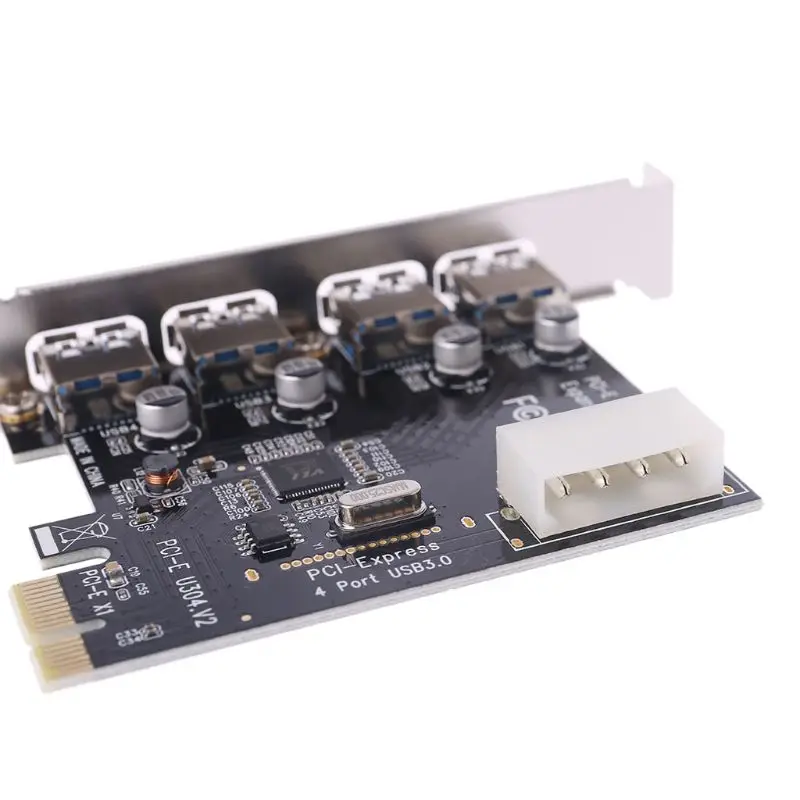 4 порта PCI-E к USB 3,0 концентратор PCI Express карта расширения адаптер 5 Гбит/с скорость