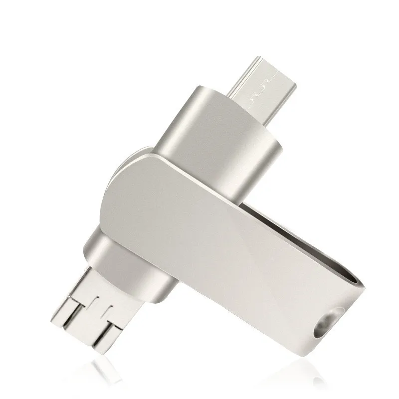 Высокое качество! 3 в 1 8 ГБ 16 32 OTG металлический USB флеш накопитель Тип C для