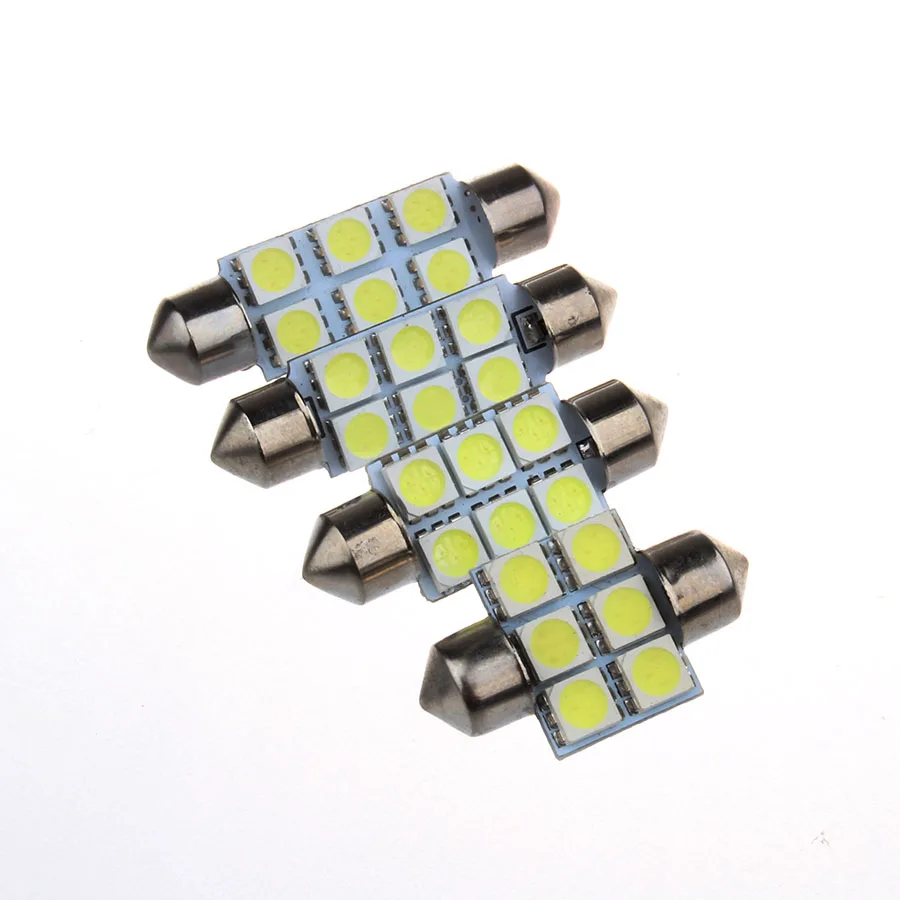 2 шт. белый гирлянда светодиодный купольный светильник 5050 SMD 6 C5W авто Интерьер