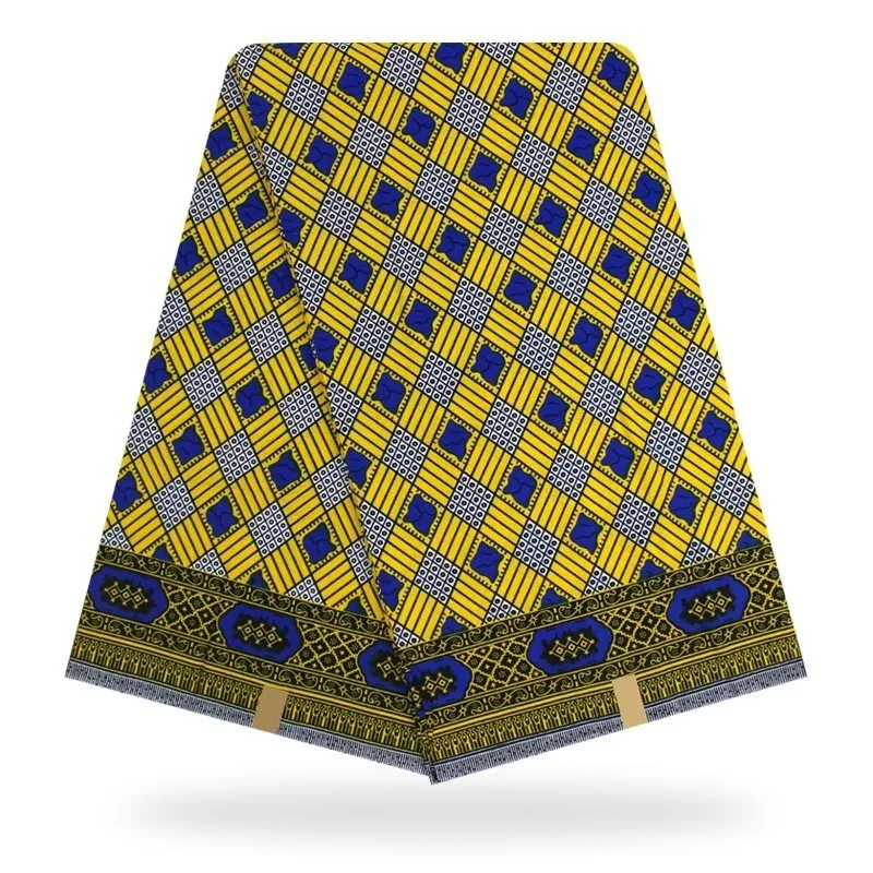 Нигерийские кружевные ткани ASO EBI Африканский хлопок Принт Анкара высокое качество настоящий воск pagne africain горячий воск настоящий - Цвет: as picture