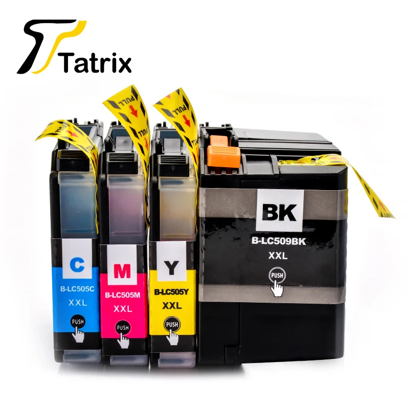 Чернильный картридж Tatrix 4PK для принтера Brother LC509 LC505 DCP-J100 DCP-J105 MFC-J200 | Компьютеры и