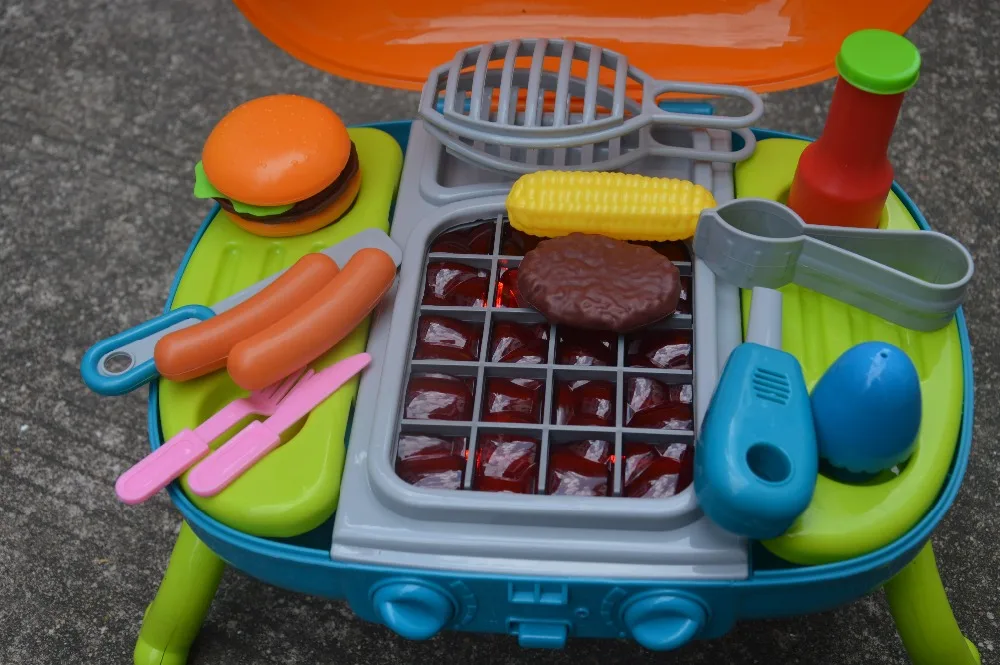 Новая детская имитация кухня электрическая игрушка барбекю гриль/барбекю со