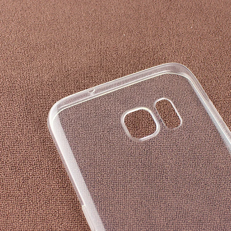 Мягкий чехол-накладка 5 дюйма для samsung Galaxy S7edge белый прозрачный Ультратонкий