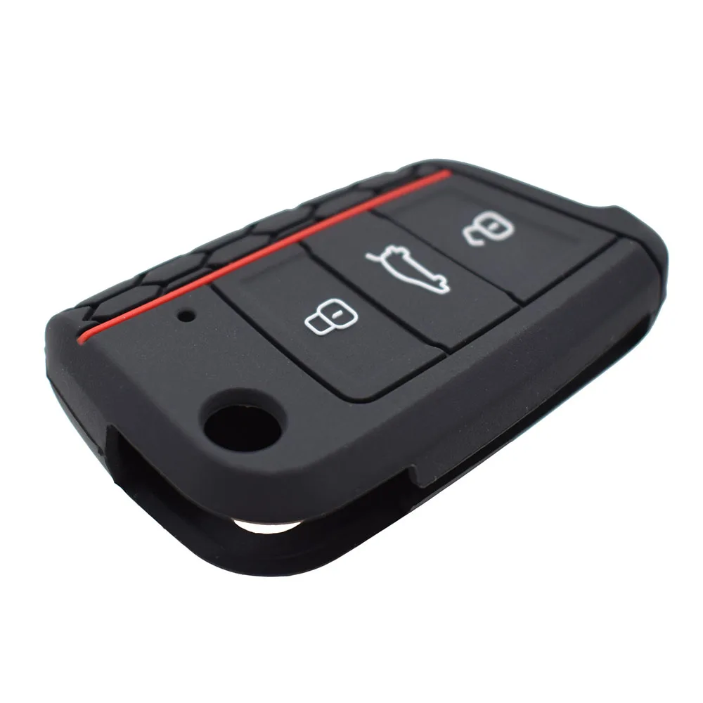 Силиконовый чехол для ключей для VW Polo Golf 7, Tiguan для Skoda Octavia Kodiaq Karoq для SEAT Ateca Leon Ibiza