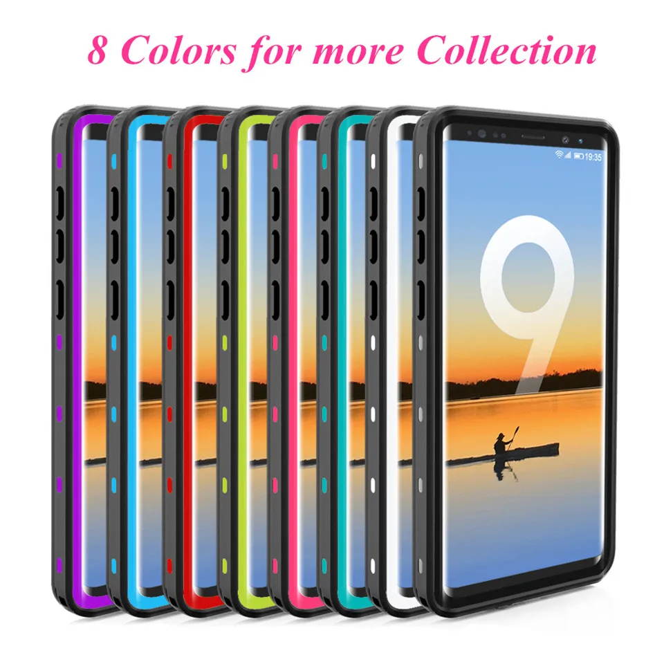 Водонепроницаемый чехол для телефона для samsung Galaxy S9 S9 Plus Note 8 9 360 полный корпус прочный прозрачный чехол Крышка с Экран протектор
