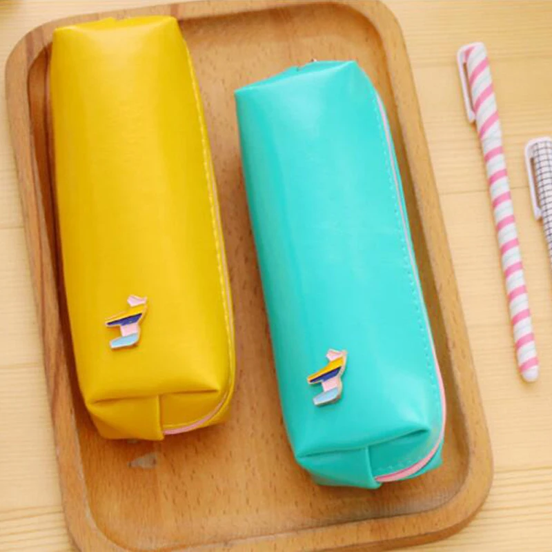 1 шт. чехол карандаш милая кожаная канцелярская школа планирования простая сумка