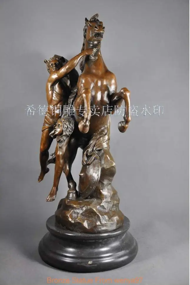 Арт Деко Скульптура Персей Пегас Бронзовая Статуя Подписали QQ EW|statue of liberty colors|bronze