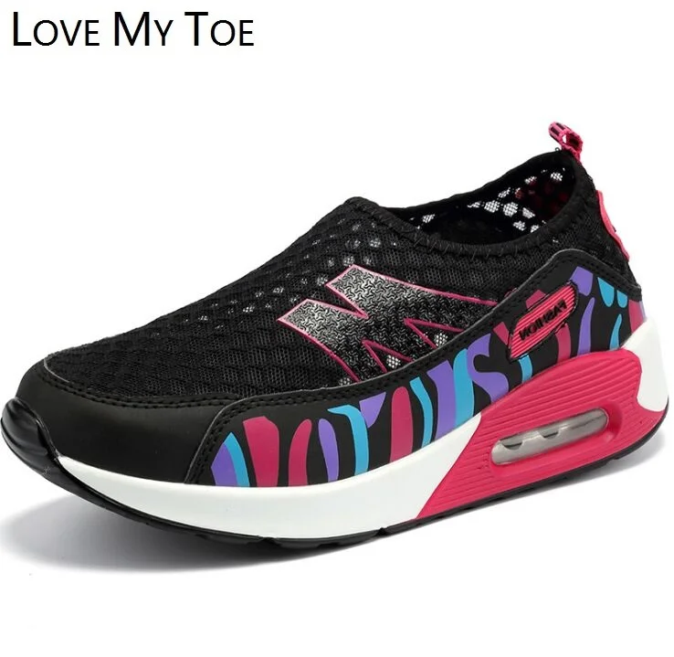 Fashion 2018 Casual Swing Mesh Breathable Ladies Trainers Wedges Chaussure Femme Sport Platform Shoes For Women Zapatos Mujer | Обувь