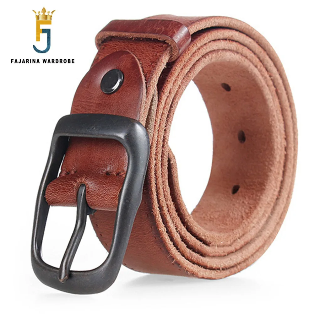 Ремень FAJARINA N17FJ326 из натуральной воловьей кожи в стиле ретро ширина 3 см|belt strap|leather