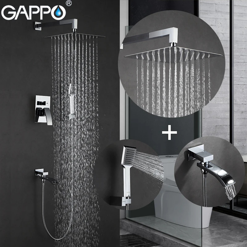 GAPPO shower faucet bathroom rainfall faucets mixer concealed rain taps bathtub Sanitary | Обустройство дома